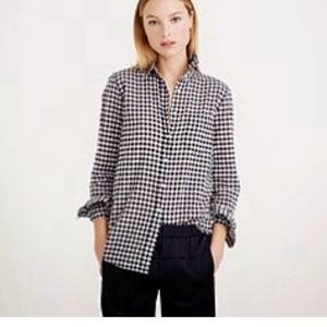 J.Crew gingham crinkle shirt navy